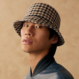 ★エルメス カシミヤ100% バケットハット グレー 美品ウィメンズ HERMES - HERMES レザー切替 カシミヤ バケット ハットの通販 by CYCLE